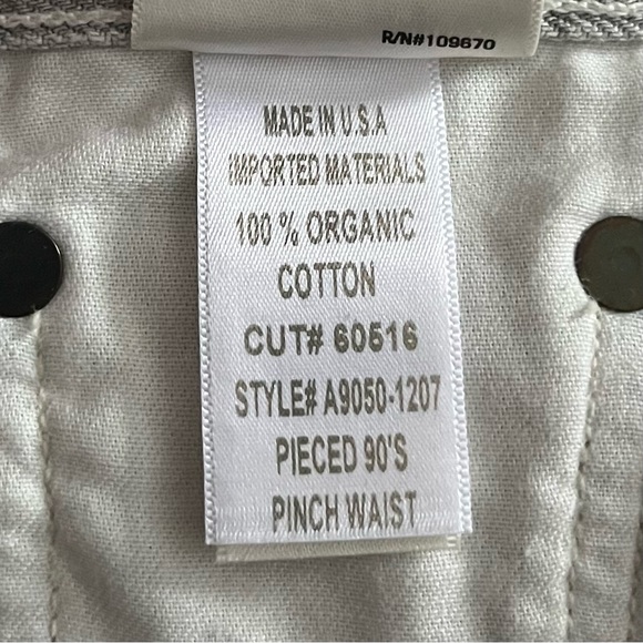 Agolde 90s Pinch Waist High Rise Straight Leg Leather Patch Jeans - Size… - Picture 10 of 11